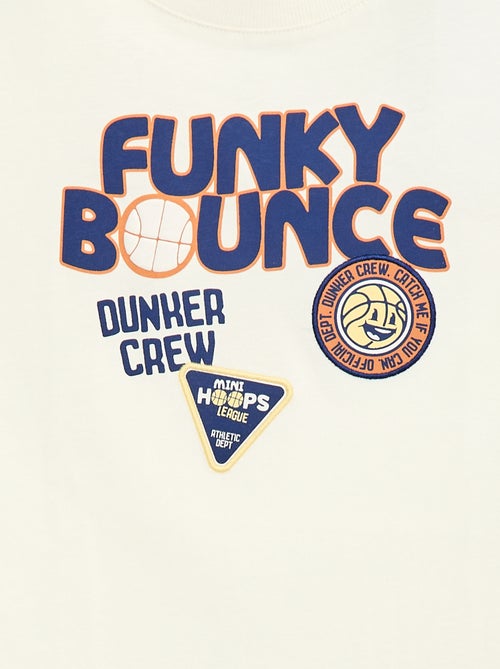 T-shirt met korte mouwen en print op de voorkant - Kiabi T-shirt met korte mouwen en print op de voorkant - Kiabi