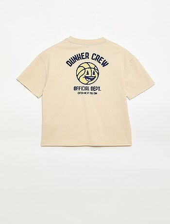 T-shirt met korte mouwen en print op de voorkant