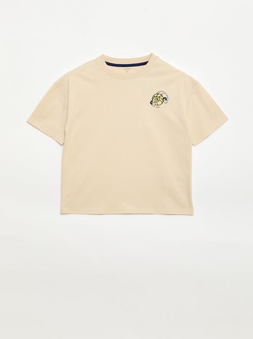 T-shirt met korte mouwen en print op de voorkant - Kiabi