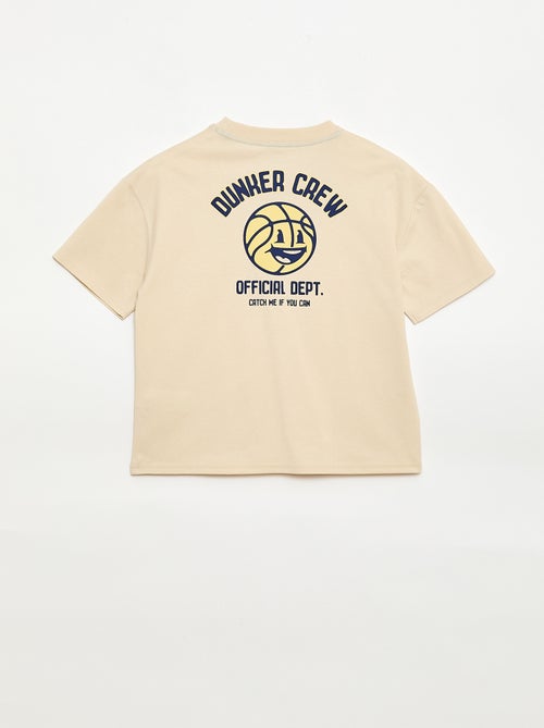 T-shirt met korte mouwen en print op de voorkant - Kiabi