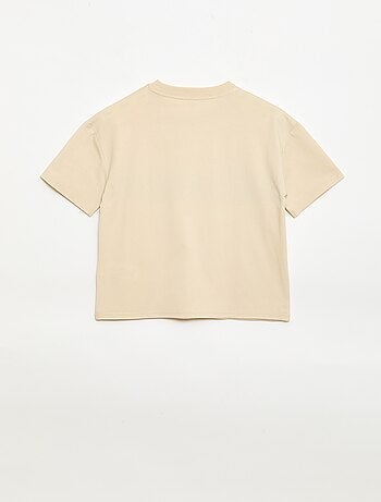 T-shirt met korte mouwen en print op de voorkant