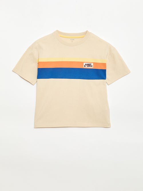 T-shirt met korte mouwen en print op de voorkant - Kiabi