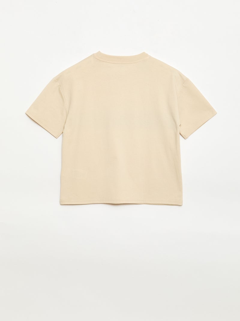 T-shirt met korte mouwen en print op de voorkant Wit - Kiabi