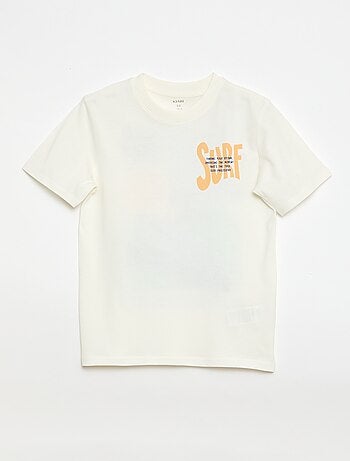 T-shirt met korte mouwen en print op voor- en achterkant