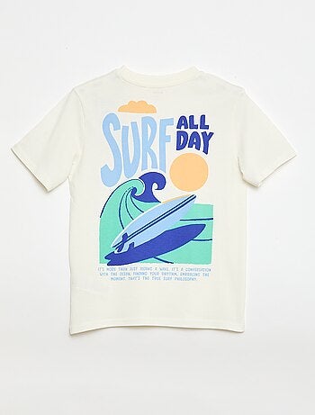 T-shirt met korte mouwen en print op voor- en achterkant