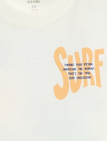 T-shirt met korte mouwen en print op voor- en achterkant