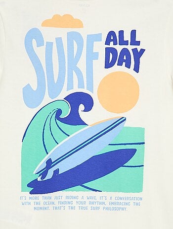 T-shirt met korte mouwen en print op voor- en achterkant