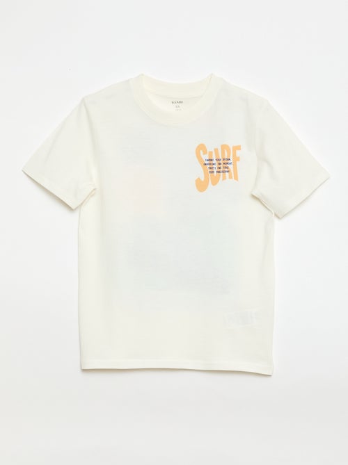 T-shirt met korte mouwen en print op voor- en achterkant - Kiabi T-shirt met korte mouwen en print op voor- en achterkant - Kiabi