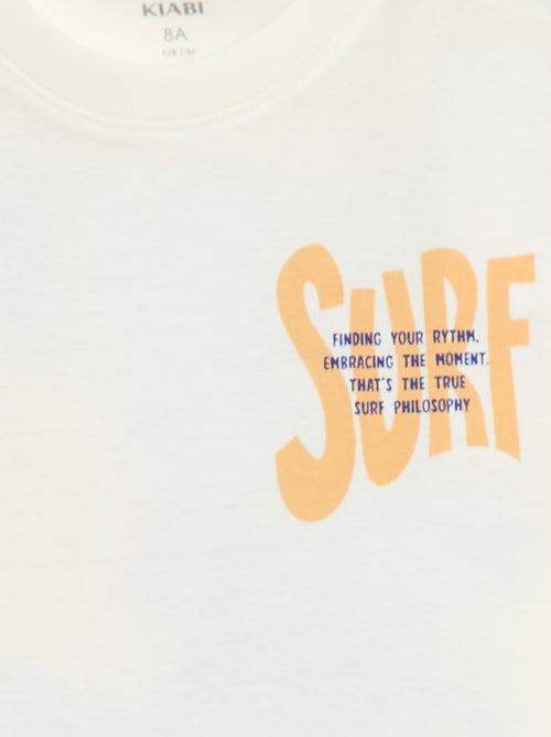 T-shirt met korte mouwen en print op voor- en achterkant - Kiabi T-shirt met korte mouwen en print op voor- en achterkant - Kiabi