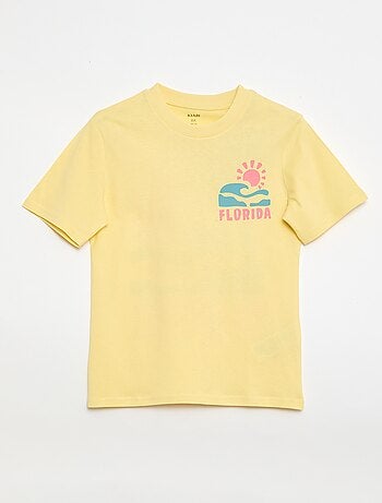 T-shirt met korte mouwen en print op voor- en achterkant