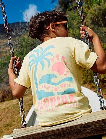 T-shirt met korte mouwen en print op voor- en achterkant