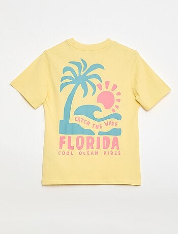 T-shirt met korte mouwen en print op voor- en achterkant