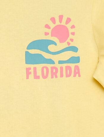 T-shirt met korte mouwen en print op voor- en achterkant
