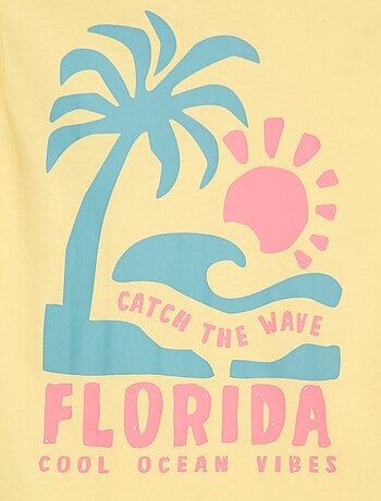T-shirt met korte mouwen en print op voor- en achterkant