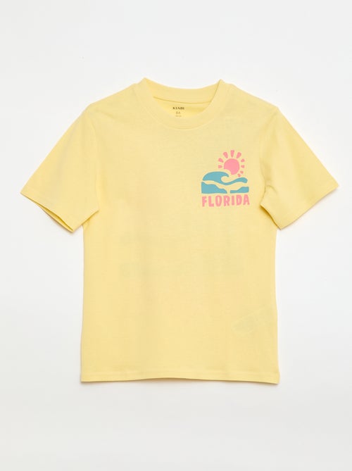 T-shirt met korte mouwen en print op voor- en achterkant - Kiabi T-shirt met korte mouwen en print op voor- en achterkant - Kiabi