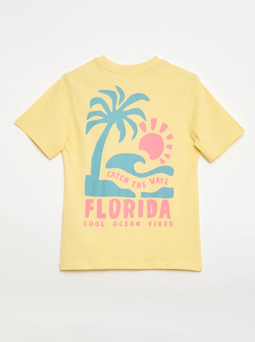 T-shirt met korte mouwen en print op voor- en achterkant - Kiabi T-shirt met korte mouwen en print op voor- en achterkant - Kiabi