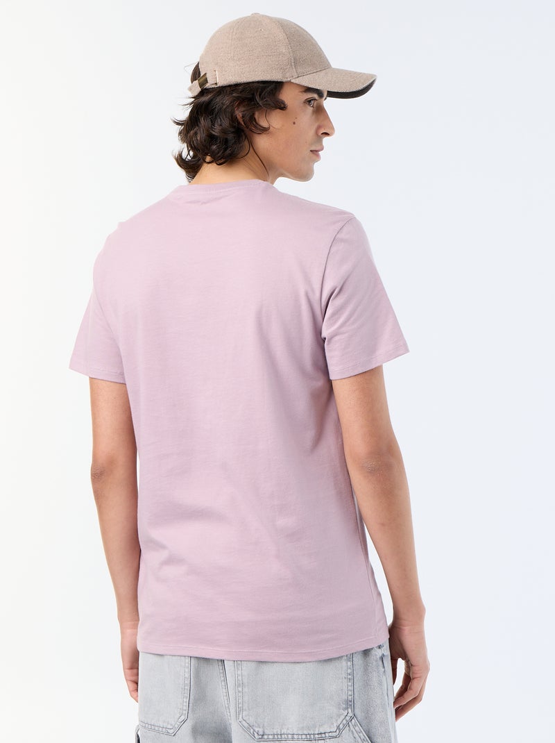 T-shirt met korte mouwen en print Paars - Kiabi