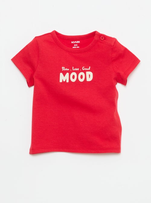 T-shirt met korte mouwen en print - Kiabi