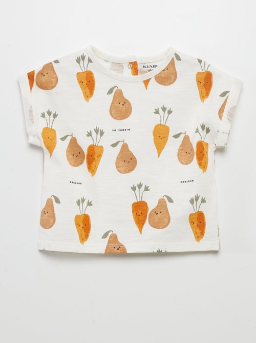 T-shirt met korte mouwen en print - Kiabi