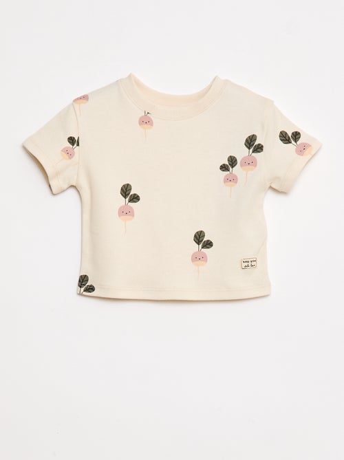 T-shirt met korte mouwen en print - Kiabi