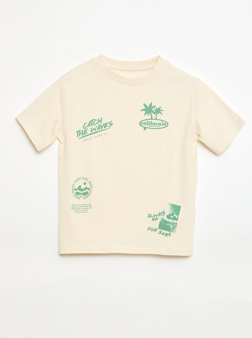 T-shirt met korte mouwen en print - Kiabi