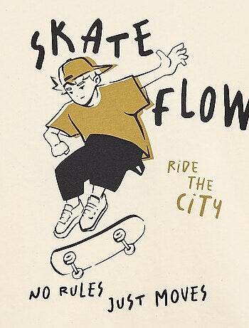 T-shirt met korte mouwen en print