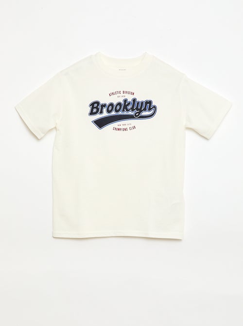 T-shirt met korte mouwen en print - Kiabi