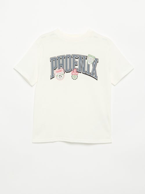 T-shirt met korte mouwen en print - Kiabi