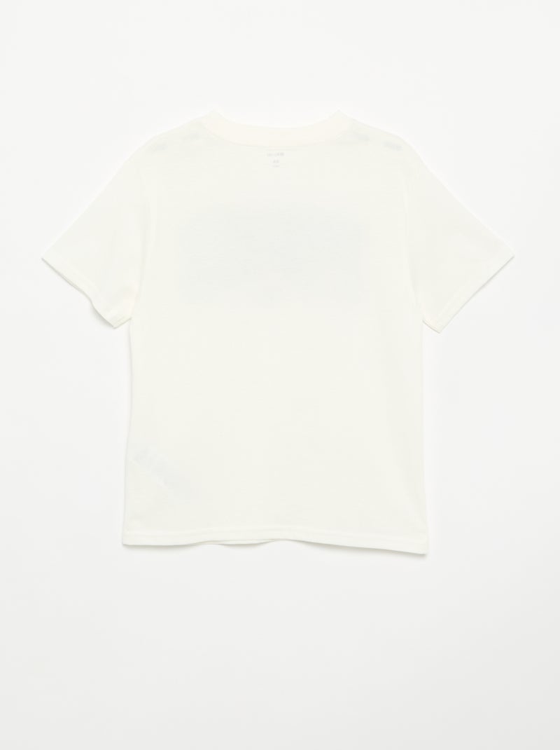 T-shirt met korte mouwen en print Wit - Kiabi