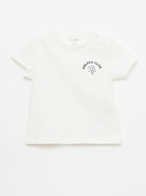 T-shirt met korte mouwen en print - Kiabi