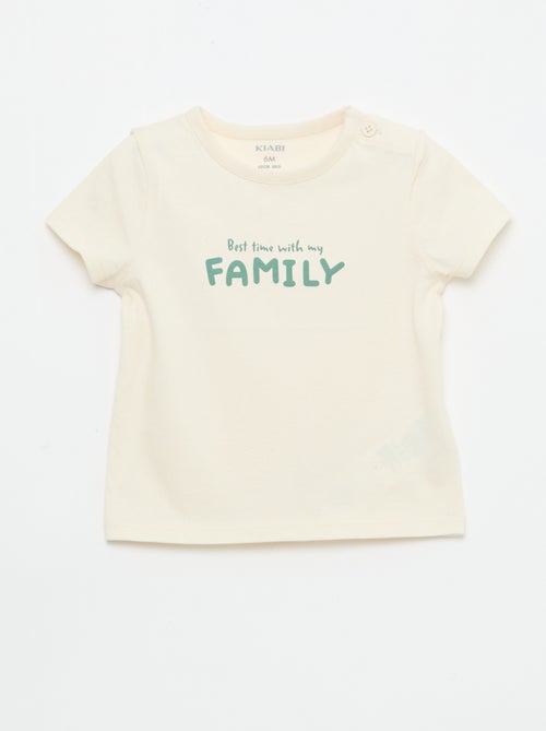 T-shirt met korte mouwen en print - Kiabi