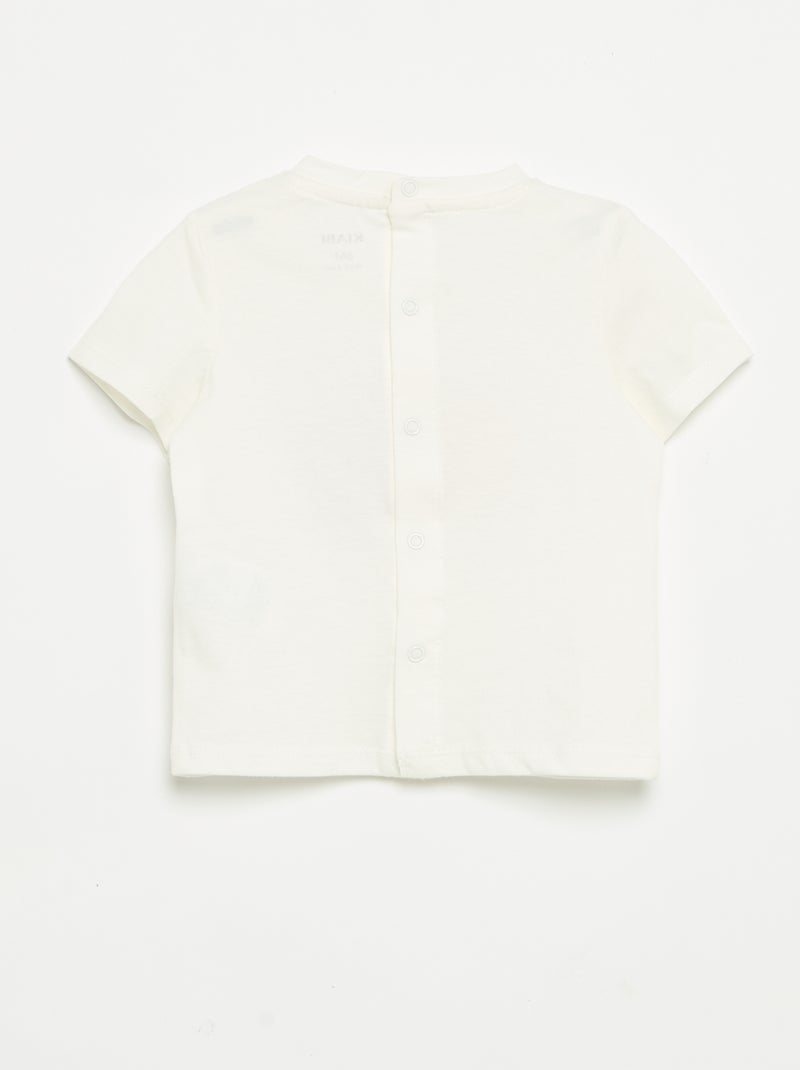 T-shirt met korte mouwen en print Wit - Kiabi