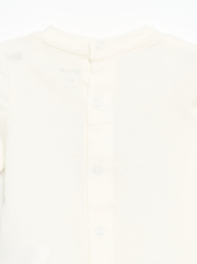 T-shirt met korte mouwen en print Wit - Kiabi