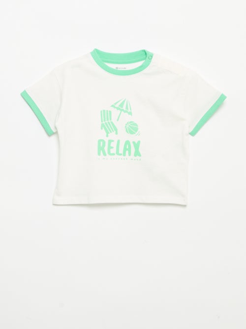 T-shirt met korte mouwen en print - Kiabi
