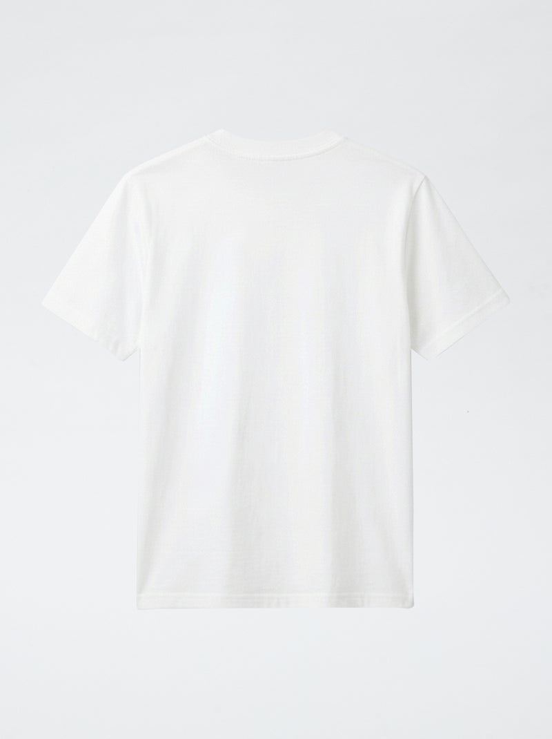 T-shirt met korte mouwen en print Wit - Kiabi