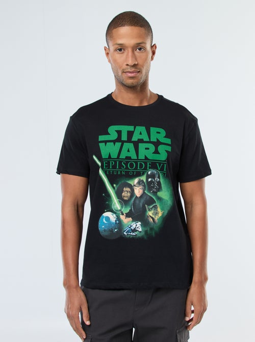 T-shirt met korte mouwen en 'Star Wars'-print - Kiabi