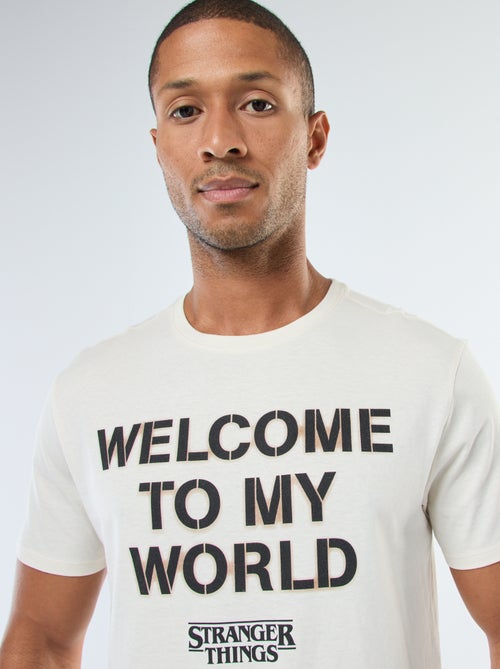 T-shirt met korte mouwen en 'Stranger Things'-print - Kiabi