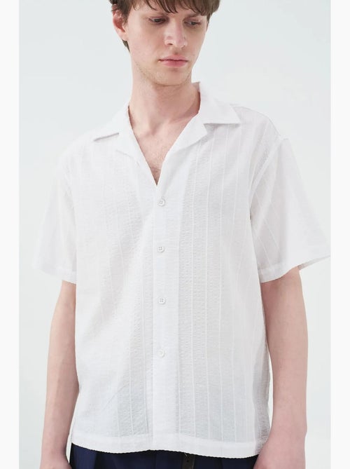 T-shirt met korte mouwen en textuur van katoen giesto - Kiabi