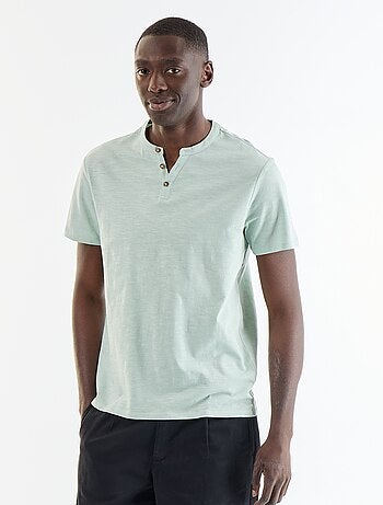 T-shirt met korte mouwen en tuniekkraag