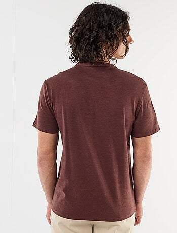 T-shirt met korte mouwen en tuniekkraag
