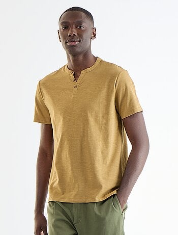 T-shirt met korte mouwen en tuniekkraag