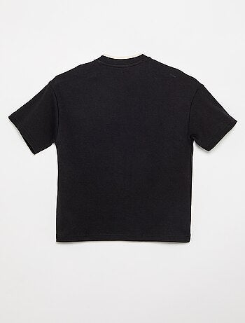 T-shirt met korte mouwen en V-hals