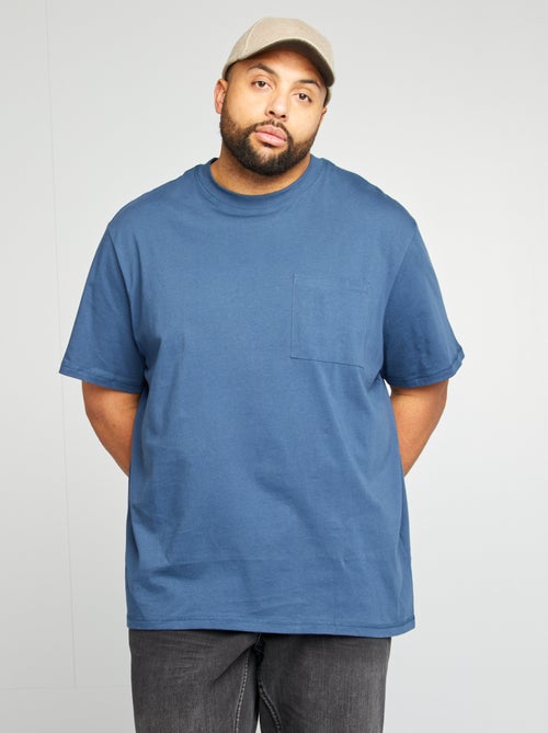 T-shirt met korte mouwen ent borstzakje - Kiabi