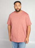 T-shirt met korte mouwen ent borstzakje ROSE - Kiabi