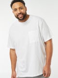 T-shirt met korte mouwen ent borstzakje wit - Kiabi