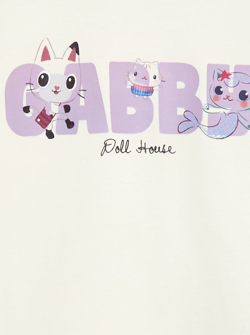 T-shirt met korte mouwen 'Gabby's Poppenhuis' 'Universal' Wit - Kiabi