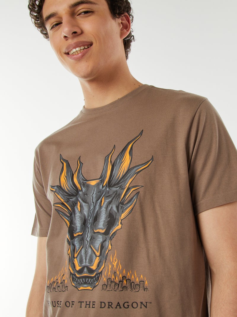 T-shirt met korte mouwen 'House of the Dragon' BIEGE - Kiabi