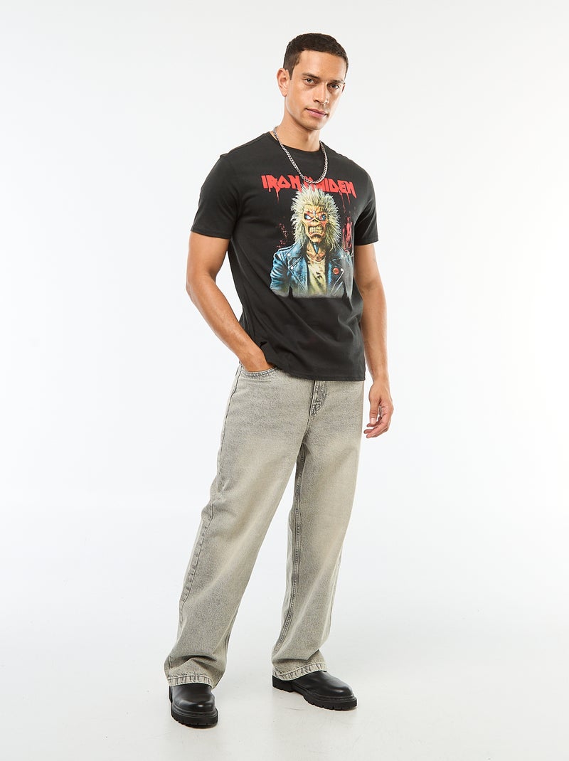 T-shirt met korte mouwen 'Iron Maiden' zwart - Kiabi