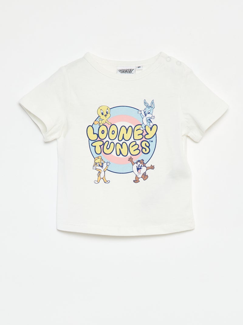 T-shirt met korte mouwen 'Looney Tunes' wit - Kiabi