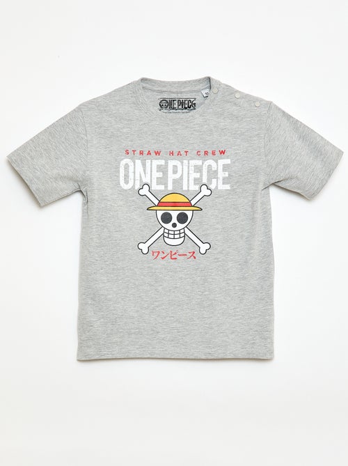 T-shirt met korte mouwen met 'Luffy - One Piece'-print - Kiabi
